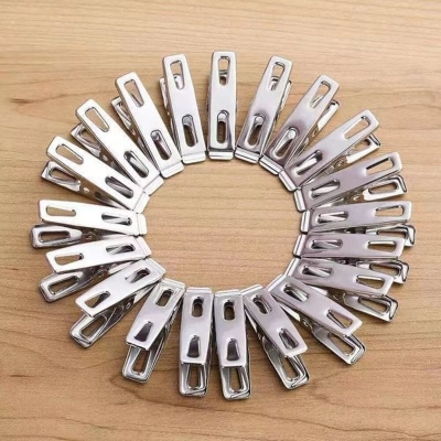 Picture of 20pcs Stainless Steel Clothes Clips | Strong Windproof Cloth Hanger