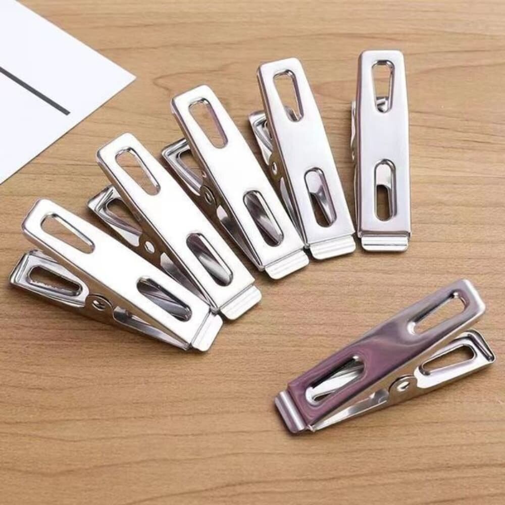 Picture of 20pcs Stainless Steel Clothes Clips | Strong Windproof Cloth Hanger