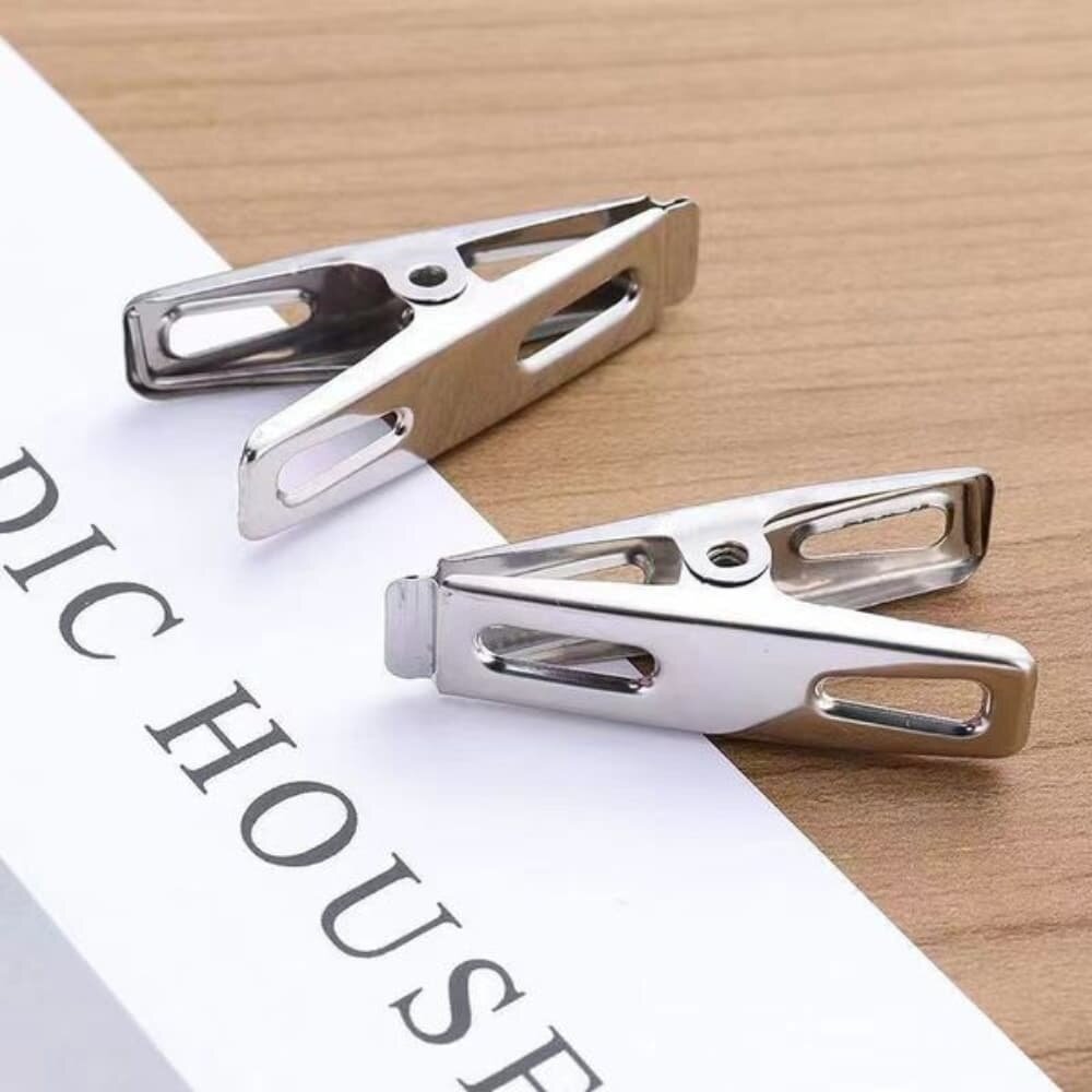 Picture of 20pcs Stainless Steel Clothes Clips | Strong Windproof Cloth Hanger