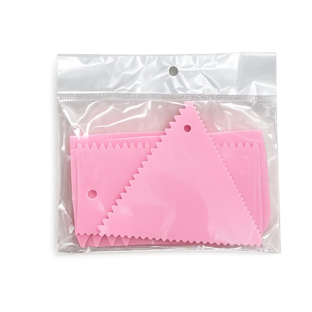 Picture of 3-Piece Cake Scraper Set for Icing, Fondant & Pastry Decorating - Multicolor