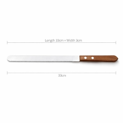 Picture of 33cm Stainless Steel Serrated Bread & Cake Knife – Smooth Cutting 