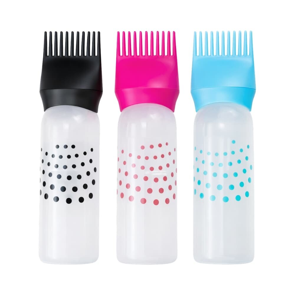Picture of 180ml Hair Dye Bottle with Oil Comb Applicator – Refillable Salon Tool