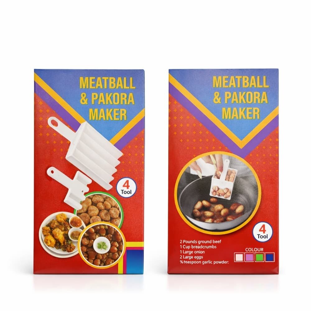 Picture of Plastic Meatball & Piyaju Pakora Maker – Non-Stick Kitchen Scoop - Multicolor