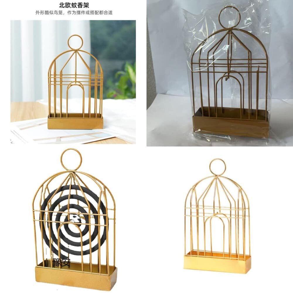 Picture of Iron Birdcage Mosquito Coil Holder with Cover & Handle