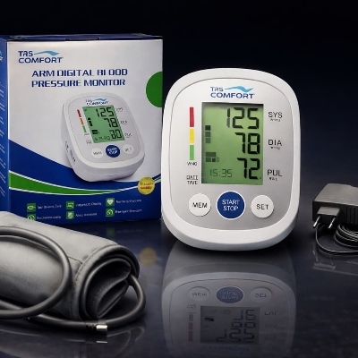 Picture of Voice Talking Digital Blood Pressure Monitor with Charger - Multicolor