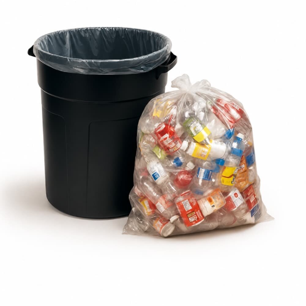 Picture of Transparent Garbage Bag 20x24 Inch – 1kg Poly Trash Bag