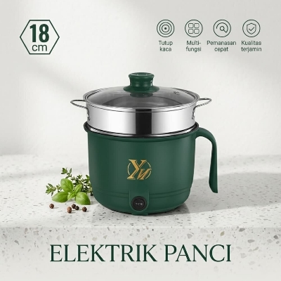 Picture of Electric Panci Non-Stick Mini Rice Cooker | Multifunction Cooking Pot - Multicolor