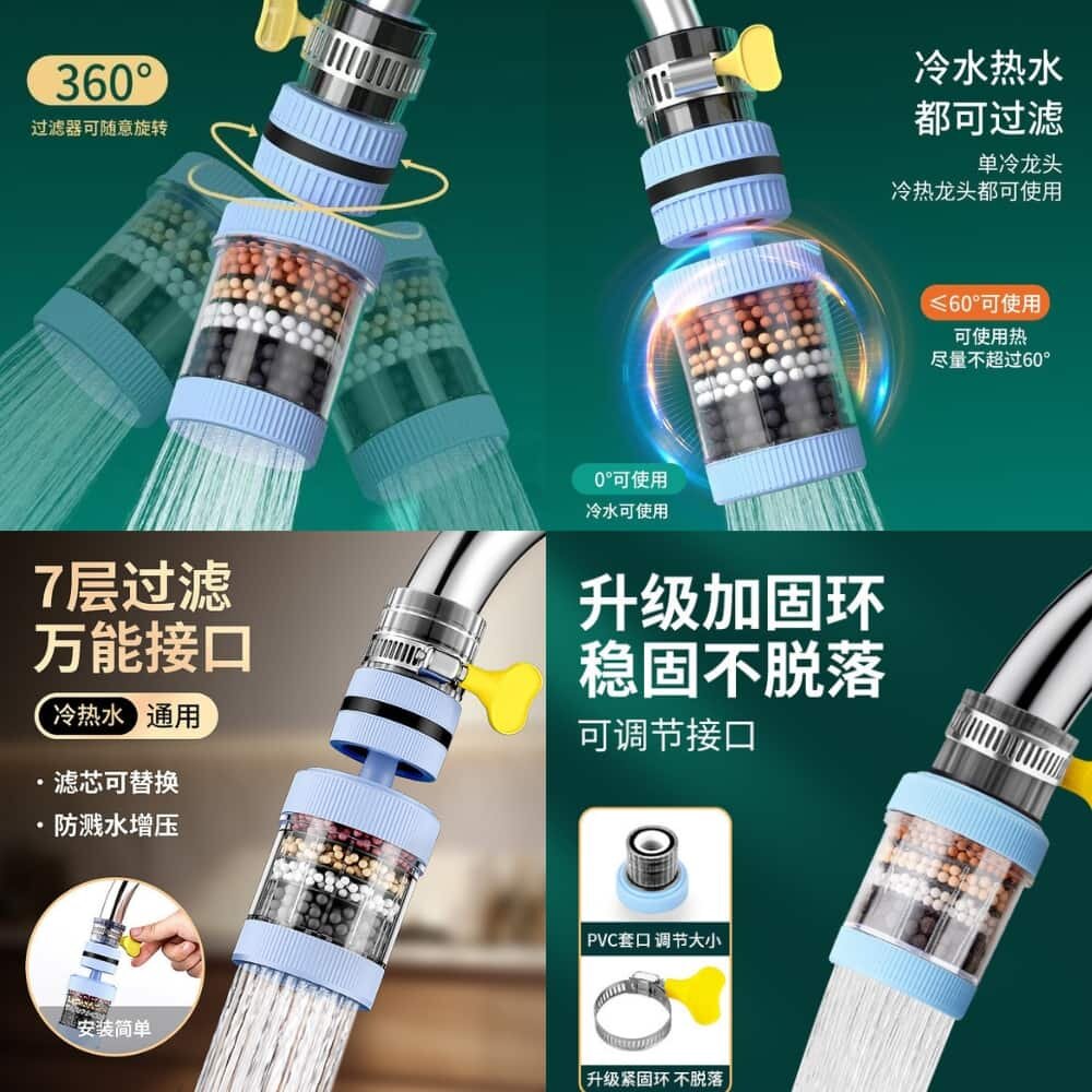 Picture of 360° Rotating Kitchen Faucet Water Filter & Anti-Splash Purifier