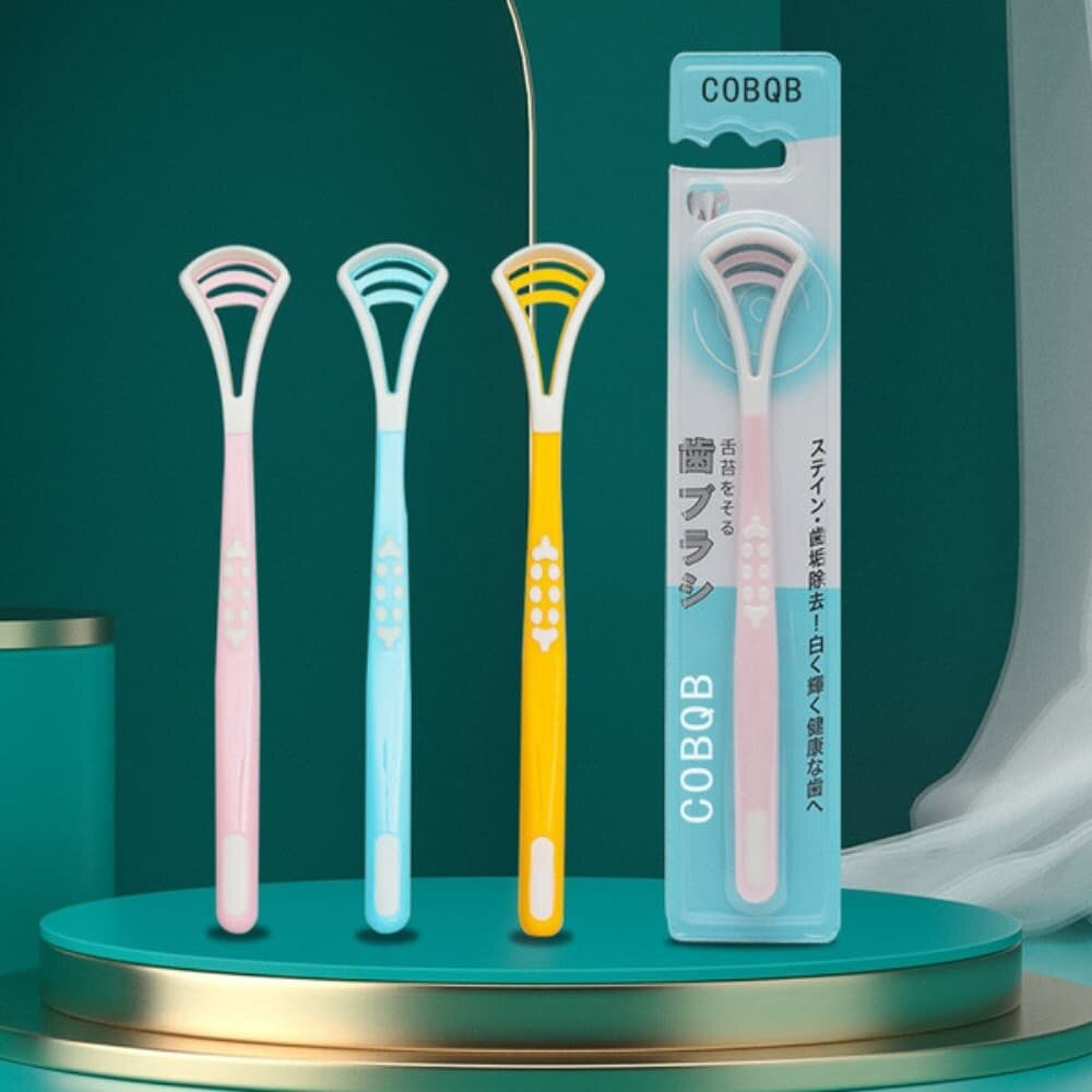 Picture of Premium Silicone Dual-Effect Tongue Scraper & Cleaner - 1pcs
