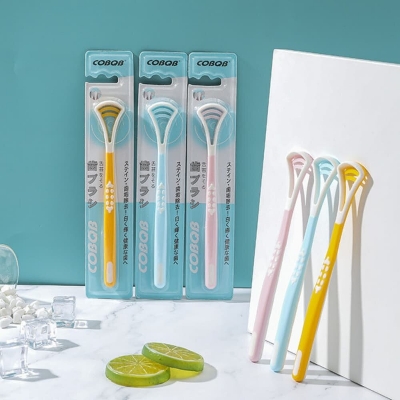 Picture of Premium Silicone Dual-Effect Tongue Scraper & Cleaner - 1pcs