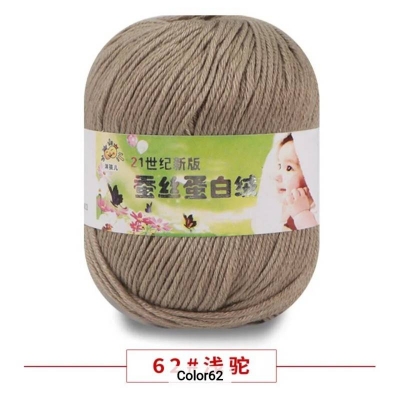 Picture of 50g Soft Yarn Silk Knitting Yarn Cotton Crochet Thread Yarn Tricot DIY Hand Knitting Baby Wool Sock Yarn Crochet Handmade Supply