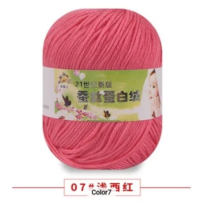Picture of 50g Soft Yarn Silk Knitting Yarn Cotton Crochet Thread Yarn Tricot DIY Hand Knitting Baby Wool Sock Yarn Crochet Handmade Supply