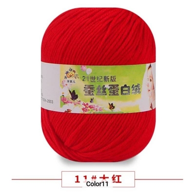 Picture of 50g Soft Yarn Silk Knitting Yarn Cotton Crochet Thread Yarn Tricot DIY Hand Knitting Baby Wool Sock Yarn Crochet Handmade Supply