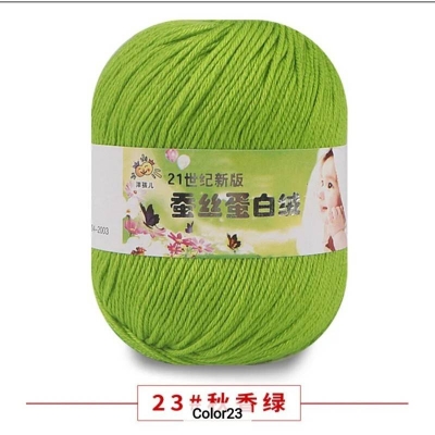 Picture of 50g Soft Yarn Silk Knitting Yarn Cotton Crochet Thread Yarn Tricot DIY Hand Knitting Baby Wool Sock Yarn Crochet Handmade Supply