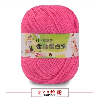 Picture of 50g Soft Yarn Silk Knitting Yarn Cotton Crochet Thread Yarn Tricot DIY Hand Knitting Baby Wool Sock Yarn Crochet Handmade Supply
