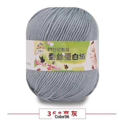 Picture of 50g Soft Yarn Silk Knitting Yarn Cotton Crochet Thread Yarn Tricot DIY Hand Knitting Baby Wool Sock Yarn Crochet Handmade Supply