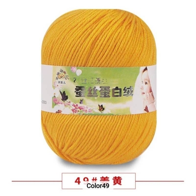 Picture of 50g Soft Yarn Silk Knitting Yarn Cotton Crochet Thread Yarn Tricot DIY Hand Knitting Baby Wool Sock Yarn Crochet Handmade Supply