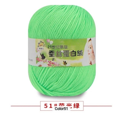 Picture of 50g Soft Yarn Silk Knitting Yarn Cotton Crochet Thread Yarn Tricot DIY Hand Knitting Baby Wool Sock Yarn Crochet Handmade Supply
