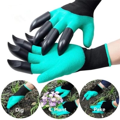 Picture of 1 Pair Garden Gloves for Digging and Planting / Garden Bear Claw Digging Gloves Protect Hand Without Tools