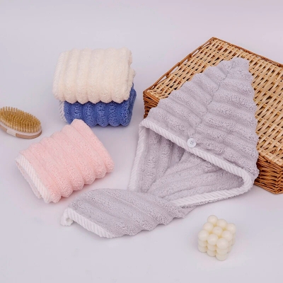 Picture of Dry Hair Hat - Home Use, Fresh and Cute, Thick and Soft, Comfortable and Absorbent, Fluffy Headband for Drying Hair