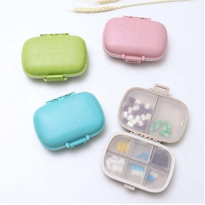 Picture of Travel Pill Organizer 8 Compartments Travel Medicine Box Portable Folding Small Pill Case Daily Pill Container