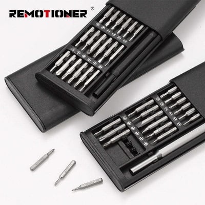 Picture of 24 in 1 precision magnetic screw driver bits repair multi-set mobile phone repair and disassembly screwdriver Tool set