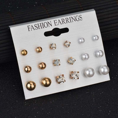Picture of 9 Pair Fashion Pearl Earrings