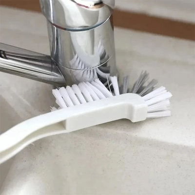 Picture of 1 Pcs Long Handle Cup Brush Stainless Steel Water Cup Nylon Cleaning Brush Multi-function cleaning brush Mini Edge Corner Plastic Brush Pots Pans Cups Toilets