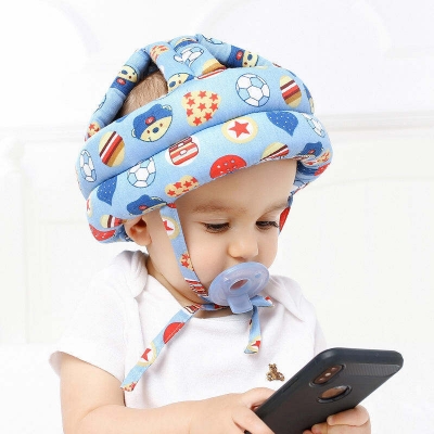 Picture of Baby Safety Helmet Toddler Infant Hat Helmets Learn to Walk Hat Baby Protective Play Helmet Soft Comfortable Harnesses Hat