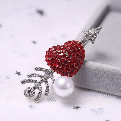 Picture of Love Red Cupid's Tassel arrow brooch Hijab Safety Pin For Girls Women
