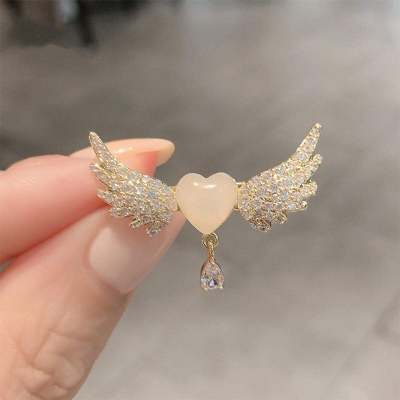 Picture of Love Angel Wings Brooch Hijab Safety Pin For Girls Women - হিজাব পিন
