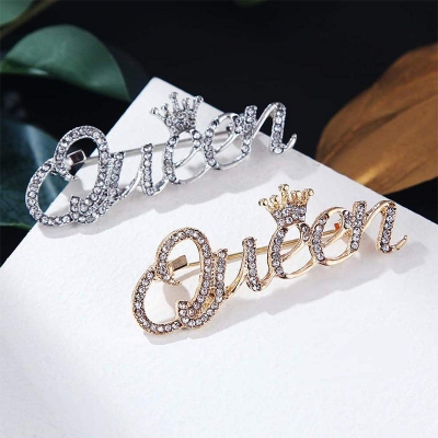 Picture of Queen Latter Brooch (A Grade) Hijab Safety Pin For Girls Women