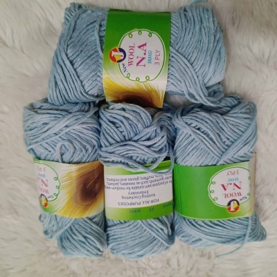 Picture of High Quality Dyed 3 Ply N.A Brand Yarn 25g  Yarn  4 Pices For Crochet Weaving And Knitting-sky