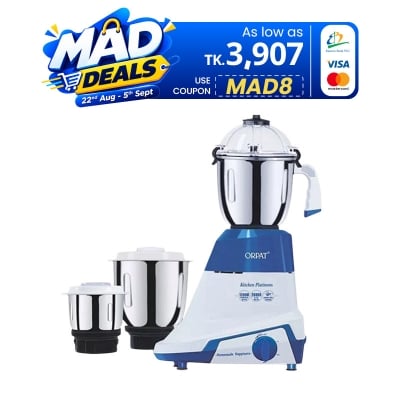 Picture of ORPAT Kitchen Platinum 1200W 3 Jars Mixer Grinder and Blender 
