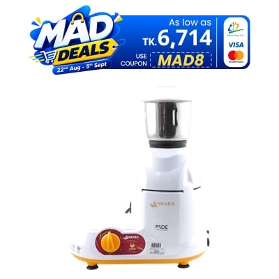 Picture of Sahara PRIDE 750W 4-In-1 Blender & Grinder Yellow( 2 Year Official Warranty )