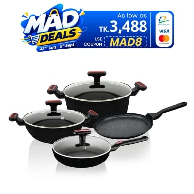 Picture of Kiam Essential Die Cast 7 Pieces Induction Compatible  Cookware Set 