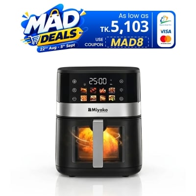 Picture of Miyako 1800W 5.8L Inverter Air Fryer (AF-580CG-BLK)