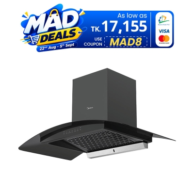 Picture of Midea 90V11 36 Inch Kitchen Chimney with strong air suction and thermal auto clean Tecnology Best Price