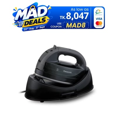 Picture of Panasonic 2000W Cordless Steam Iron with Multi-Direction Soleplate for Free Style Ironing (NI-WL55) Black