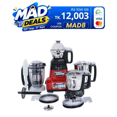 Picture of Panasonic MX-AE475 Monster Series 2000 Watt Super Mixer Grinder-Red
