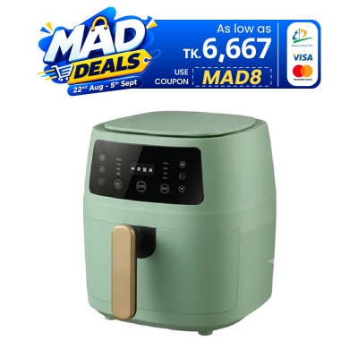 Picture of Gazi Swiss Air fryer GA-AF-27 with LED Panel, Rated Power 1350W, Microswitch Function & Frying Pot Capacity of 6 litres