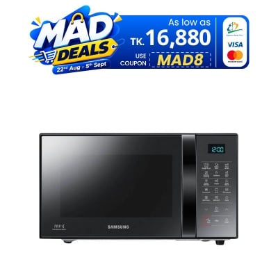 Picture of Samsung 21 Liter Grill Convection Microwave Oven with Ceramic Enamel Cavity (CE76JD-M/D2)