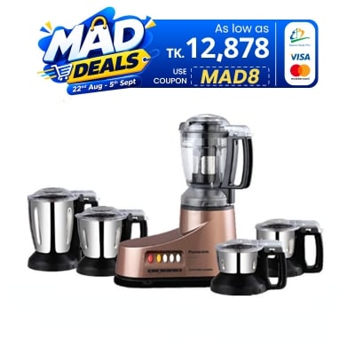 Picture of Panasonic 1000W 5 Jars Mixer Grinder (MX-AC555) Bronze (Best Price)