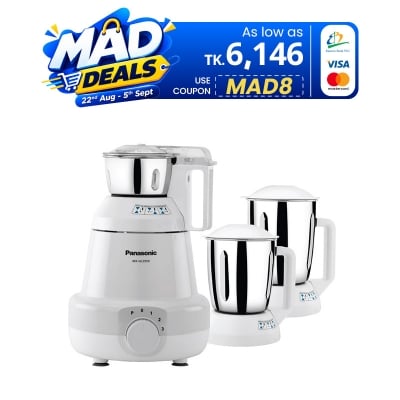 Picture of Panasonic 900W Value plus Mixer Grinder, 3 Jars, SS Chutney Jar with ELSL Technology (GC3550)
