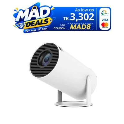 Picture of Android Smart Projector HY300 4K Home Theatre WiFi Bluetooth portable Projector Price in Bangleadesh
