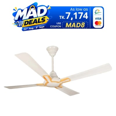 Picture of GFC DELTA 56 inch Ceiling fan (04 Blades), RPM: 330, Watt: 80, Made in Pakistan (New Model 2024)