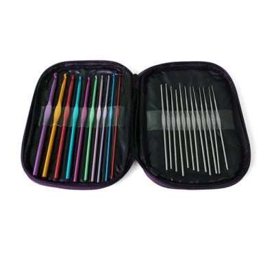Picture of 22 pcs set mixed colour Aluminum Crochet Hook Needles