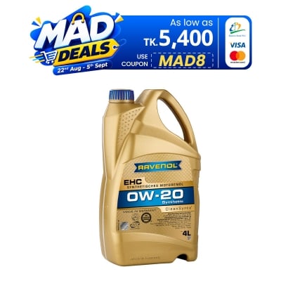 Picture of RAVENOL EHC SAE 0W-20 Synthetic Engine oil for Car -4L