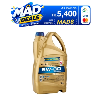 Picture of RAVENOL HLS SAE 5W-30 Synthetic Engine oil for Car-4L