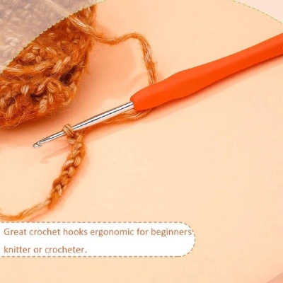 Picture of Crochet Hook, 2.5 mm,3.0 mmErgonomic Crochet Hook, Crochet Needles, Ergonomic Handle Crochet Hook, Knitting Needles with Soft Handle Beginners and Experienced Crochet Hobbyists (2.5 mm,3.0mm)